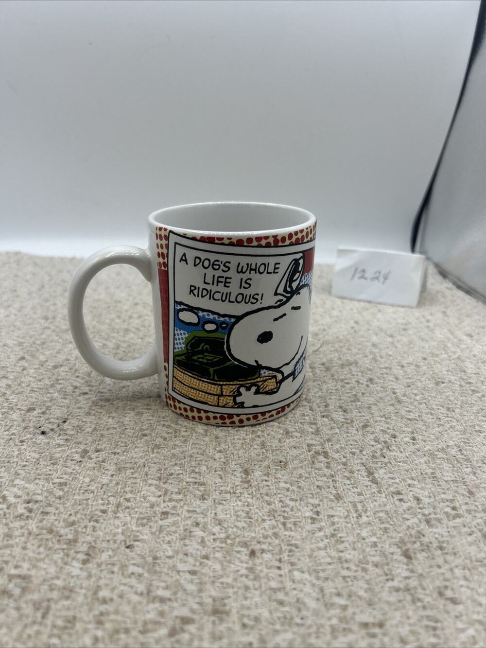 A Dog's Whole Life Is Rediculous! (Snoopy) Mug, Peanuts, Gibson